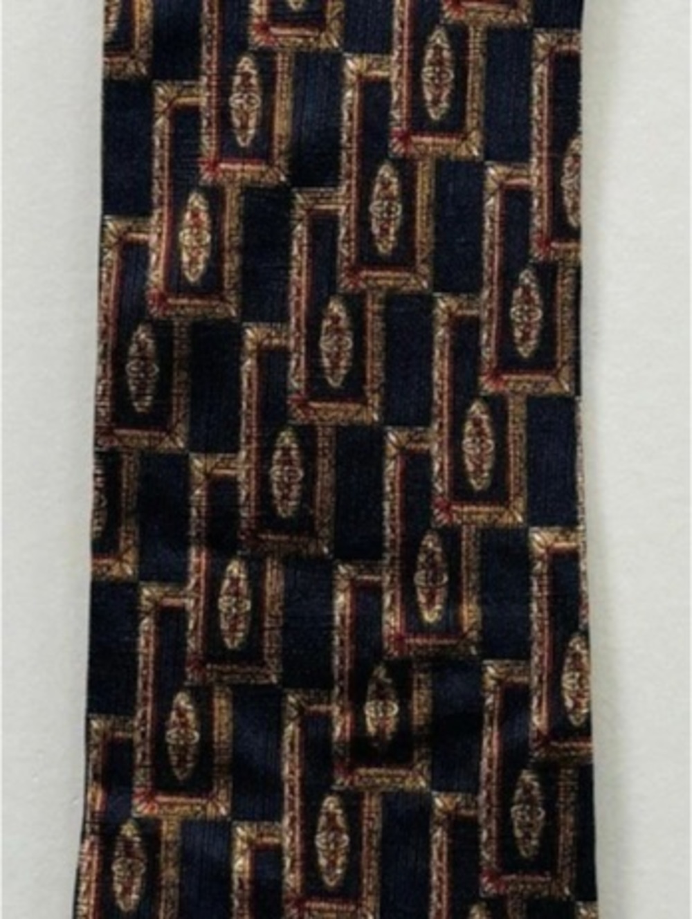 Cape Cod Geometric Silk Tie in Blue & Red Like New